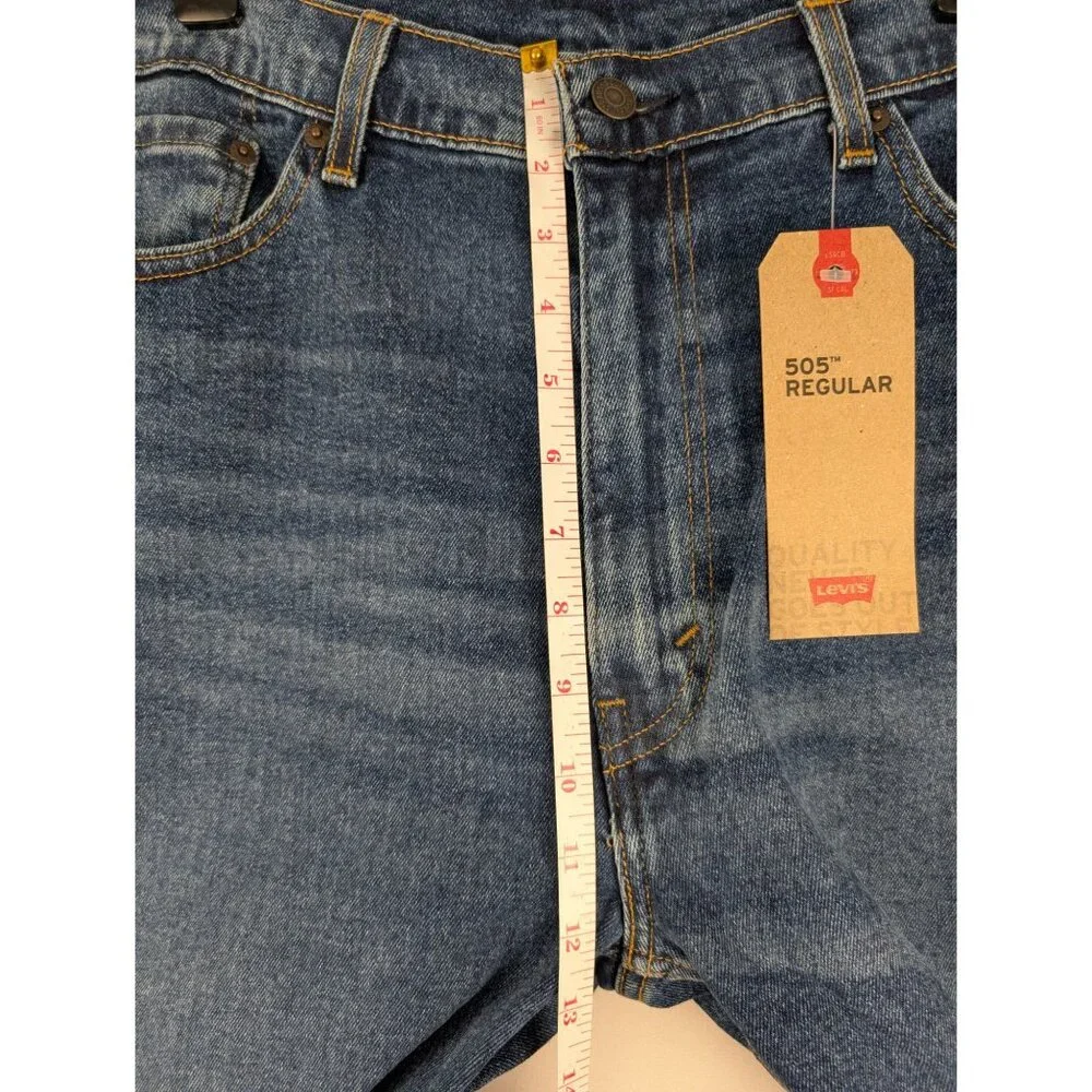 Levis 505 Regular Fit Mens Jeans W38 L30 Denim‎ Blue